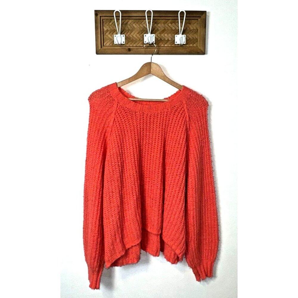 Wild Fable Large Knit Bright Peach Sweater Size Large